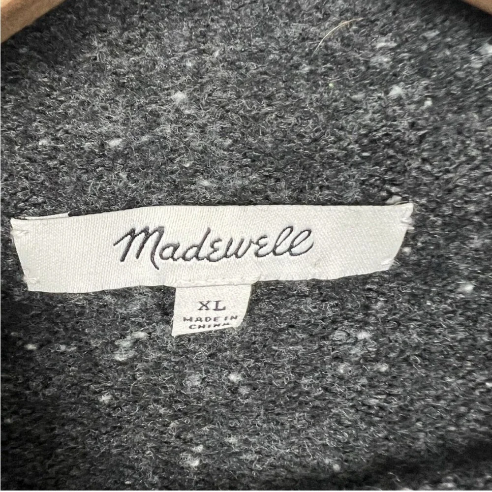 Madewell - Womens XL Wool Blend Gray Fleck Mock Neck Long Sleeve Knit Sweater - Picture 3 of 4